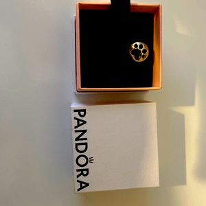 New in box Pandora paw pendant
